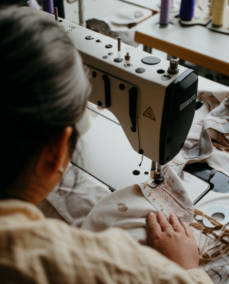 Portrait of Elly, owner of Elly's Tailors